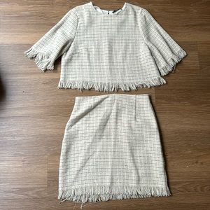 SHEIN crop top and skirt set